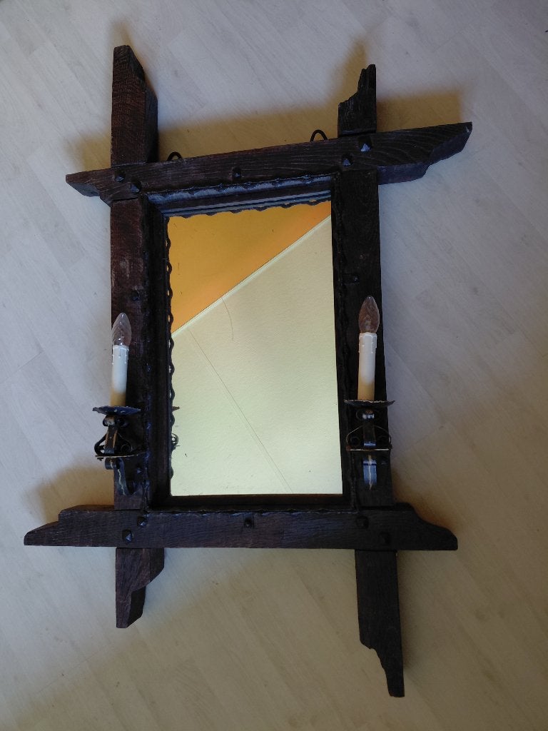 miroir rustique avec éclairage, Enlèvement