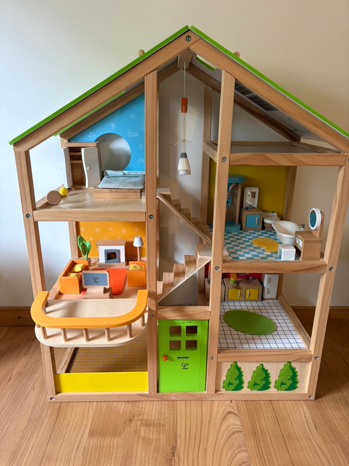Hape Houten Poppenhuis, Ophalen, Gebruikt, Poppenhuis