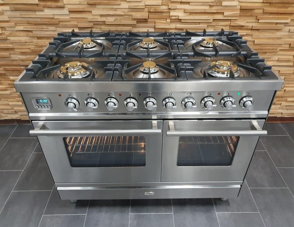 🔥Luxe Boretti Fornuis 100cm RVS GASOVEN 6 pitten, Elektronische apparatuur, Fornuizen, Ophalen, 60 cm of meer, Zo goed als nieuw