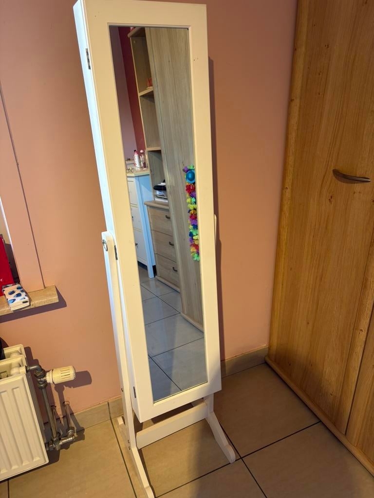 Juwelen kast met spiegel, Ophalen, Minder dan 50 cm, Gebruikt, 100 tot 150 cm