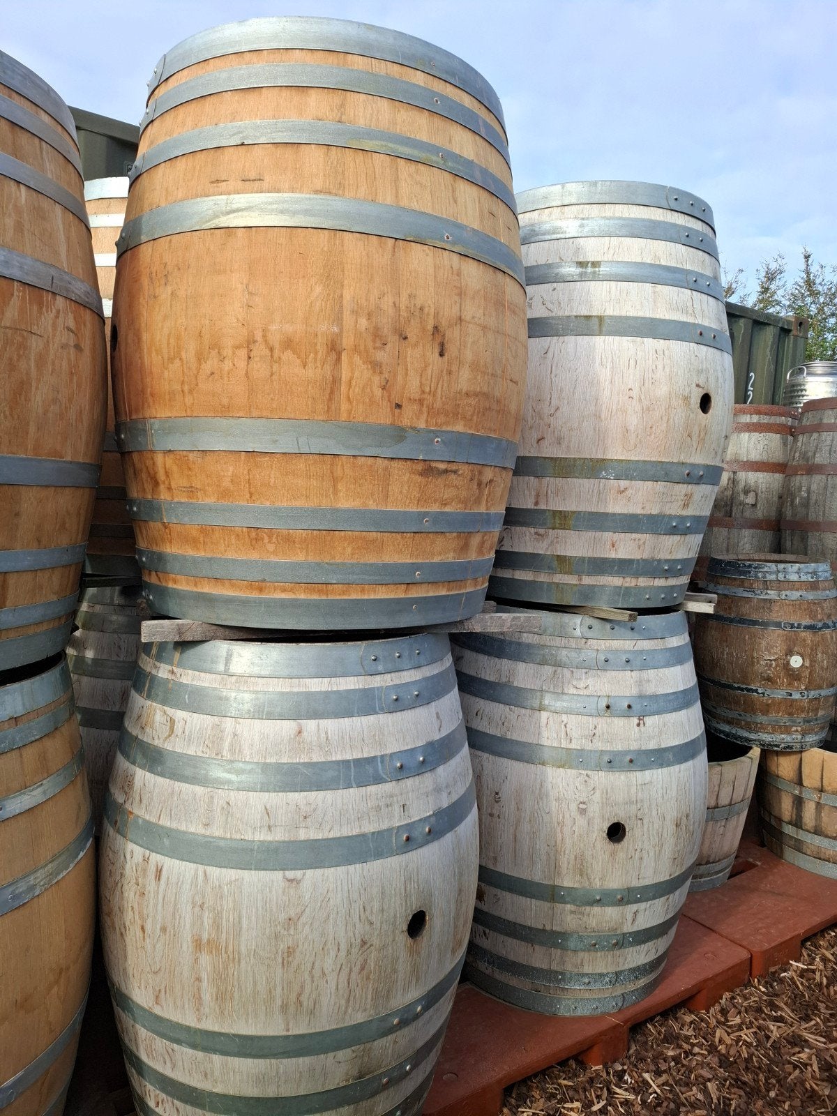Grote wijntonnen 300l- 400l & 450l als rustieke waterton, Ophalen