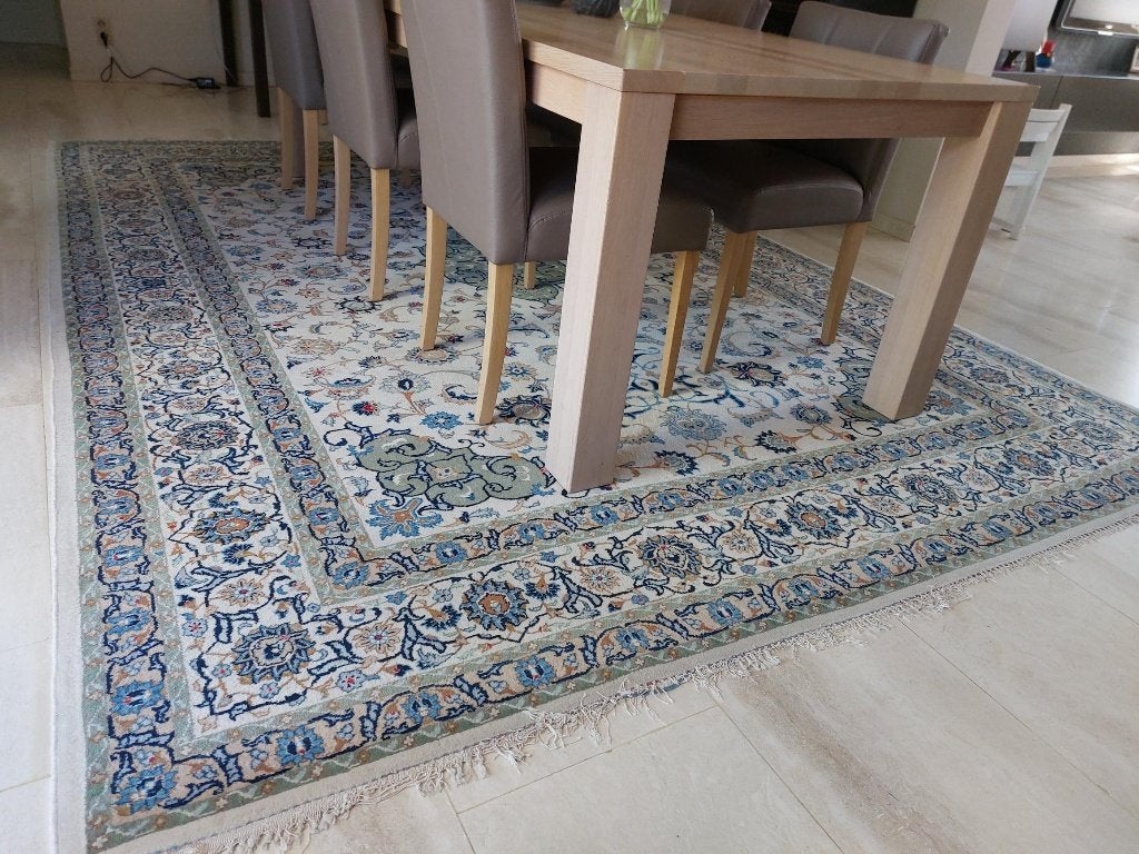 Iraans tapijt, Ophalen, Gebruikt, 100 tot 150 cm, Blauw