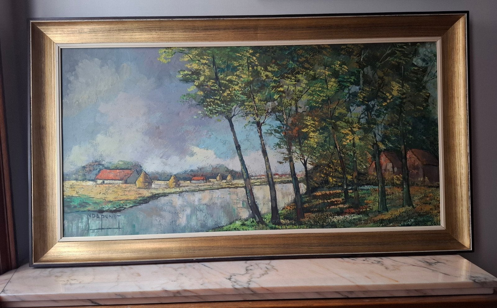 Olieverfschilderij Nand Depondt, Enlèvement, Toile