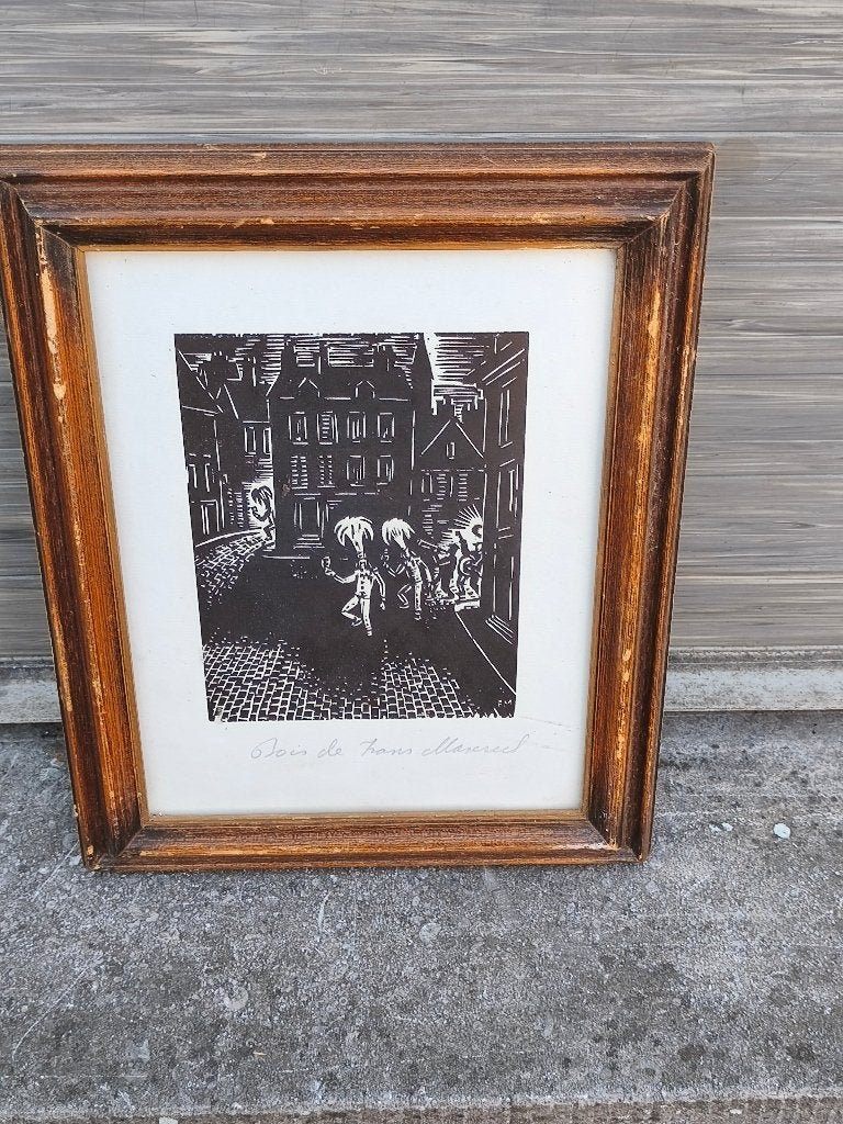 Lithographie de frans masereel, Ophalen of Verzenden