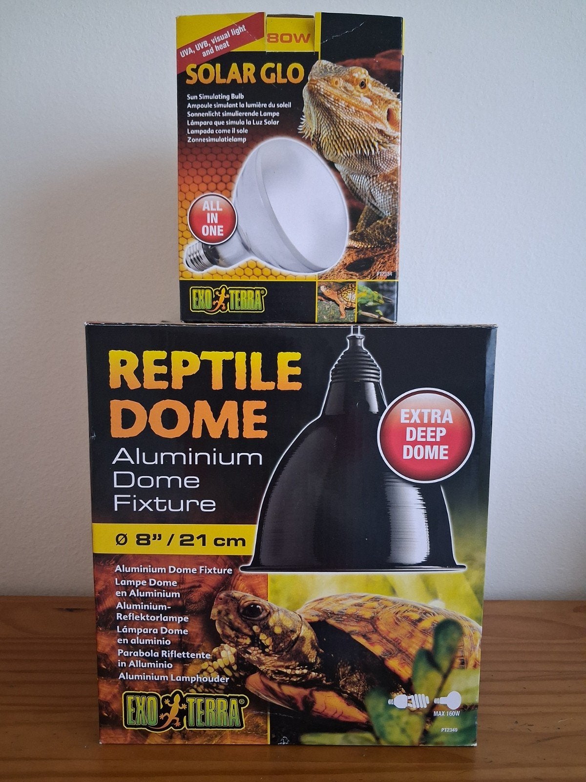 Exo Terra Reptile Dome Ø21 cm met Solar Glo UVA/UVB lamp, Enlèvement, Utilisé, Éclairage