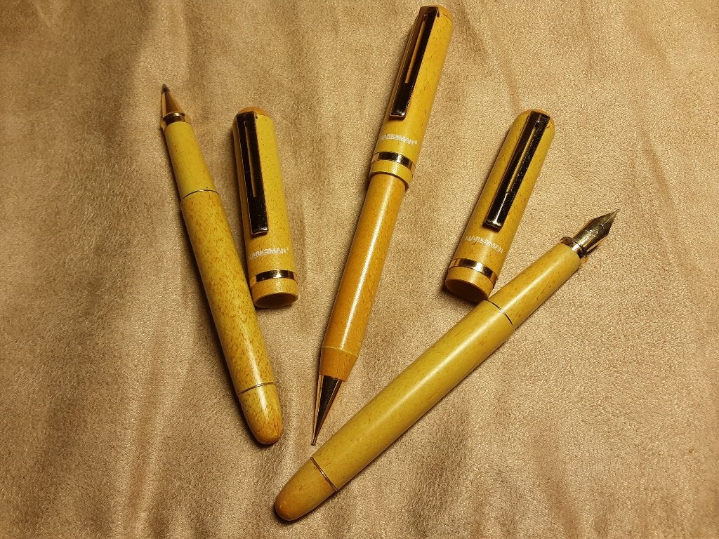 Marksman Original set FP/RB/MP white logo, Verzamelen, Pennenset, Parker, Nieuw, Met doosje