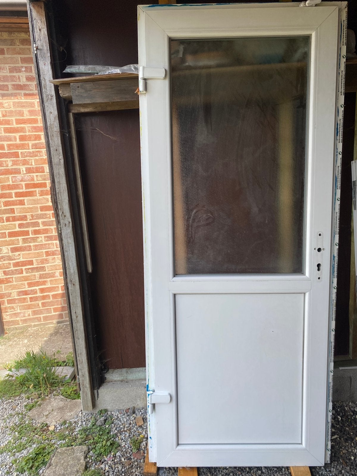 Porte pvc semi vitrée, Bricolage & Construction, Enlèvement, Utilisé