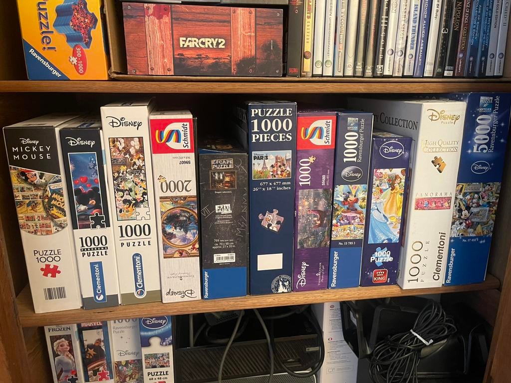 Puzzels disney 1000 stukjes (1x5000), Enlèvement, 500 à 1500 pièces, Comme neuf, Puzzle
