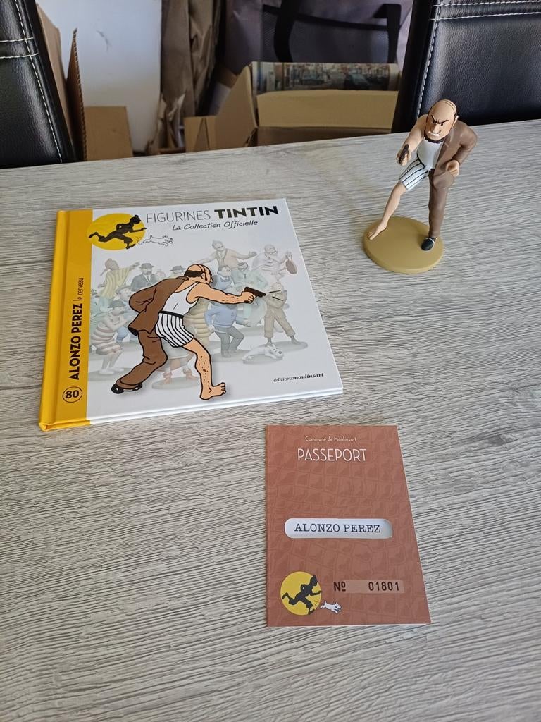 Figurine Alonzo Perez Collection Officielle Moulinsart, Enlèvement ou Envoi, Tintin, Comme neuf, Statue ou Figurine
