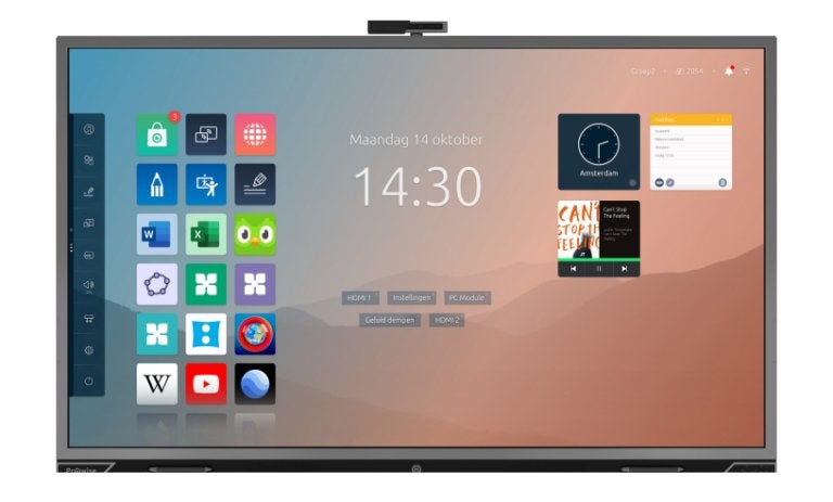 Prowise PWT 55 inch UHD touchscreen digibord, Audio, Tv en Foto, Professionele apparaten, Gebruikt, Prowise, Tv en Weergevers