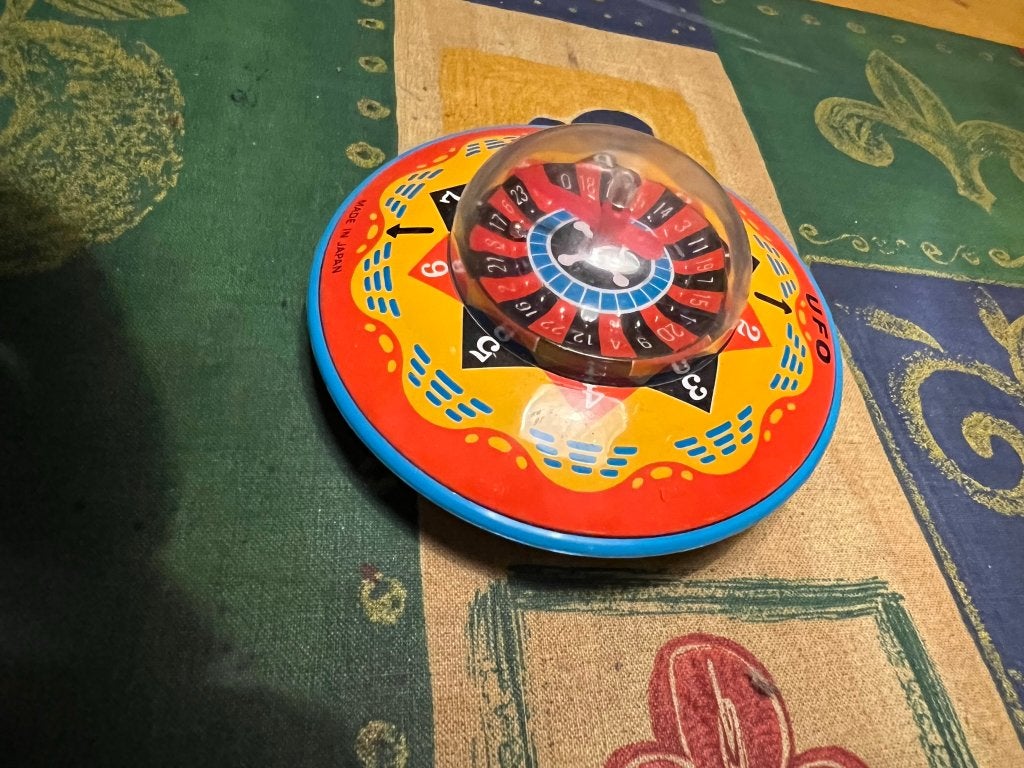 Vintage UFO Roulette, Made in Japan *Tin Toy Collector, Antiek en Kunst, Ophalen of Verzenden