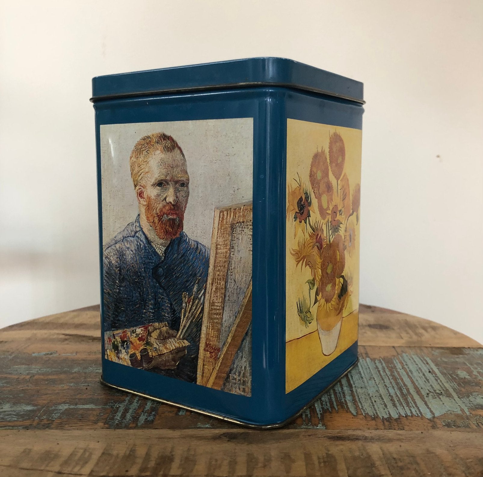 boîte en fer blanc vintage Vincent Van Gogh, Collections, Boîte en métal, Enlèvement ou Envoi, Utilisé