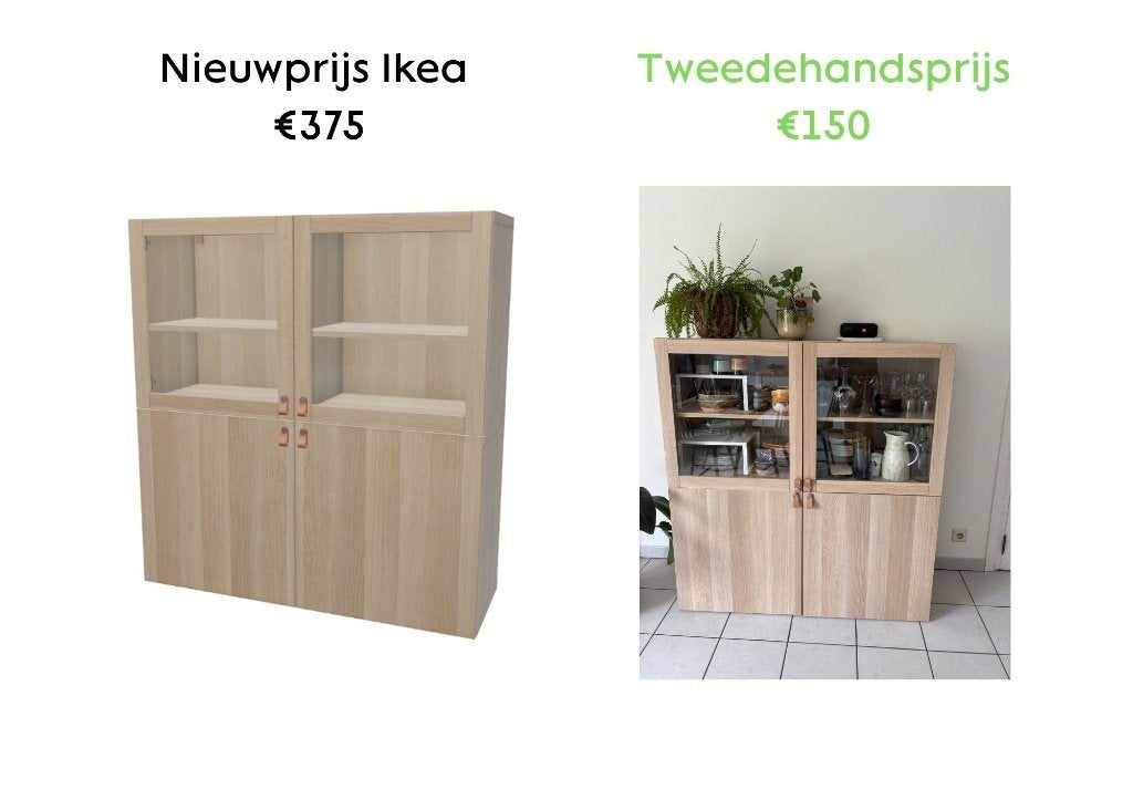 Vitrine IKEA, 25 à 50 cm, Scandinavisch, Comme neuf, 100 à 150 cm