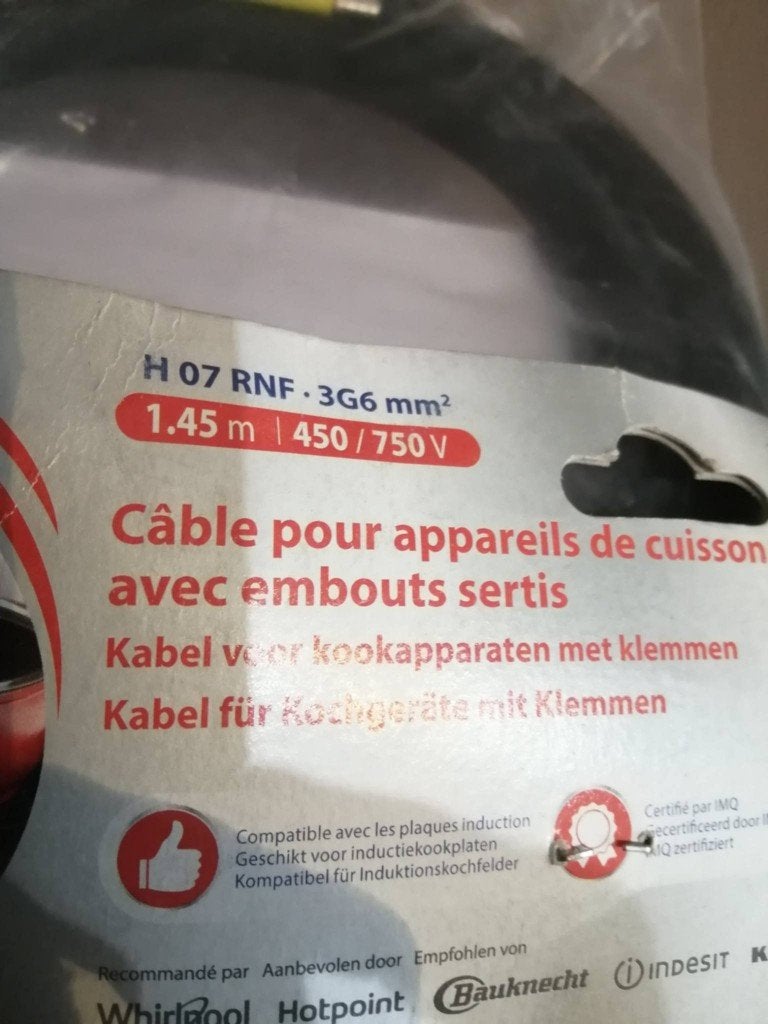 câble pour cuisinière électrique 3G6, Electroménager, Enlèvement ou Envoi, Neuf, Électrique