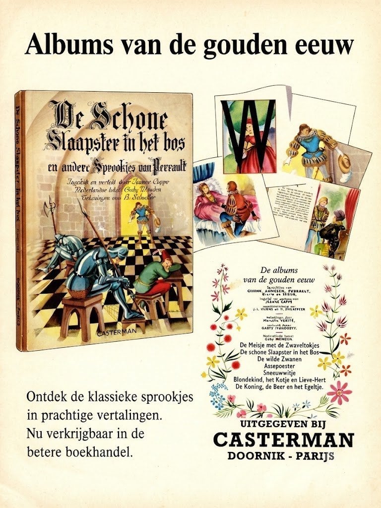 Vintage Sprookjesboek De Schone Slaapster in het bos (1947), Boeken, Ophalen of Verzenden, Gelezen