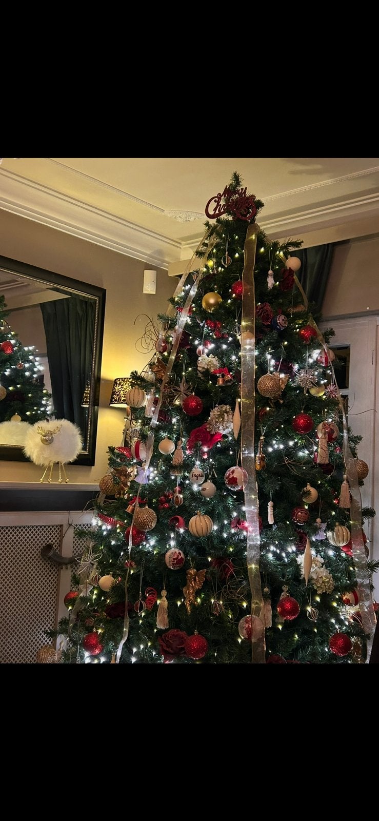 Kunststofkerstboom H ca 260 cm x dia ca 160 cm, Enlèvement, Utilisé