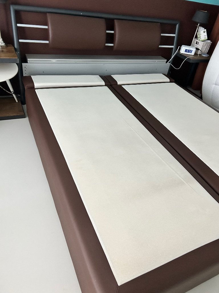 Boxspring, 210 cm, Brun, Enlèvement, Utilisé