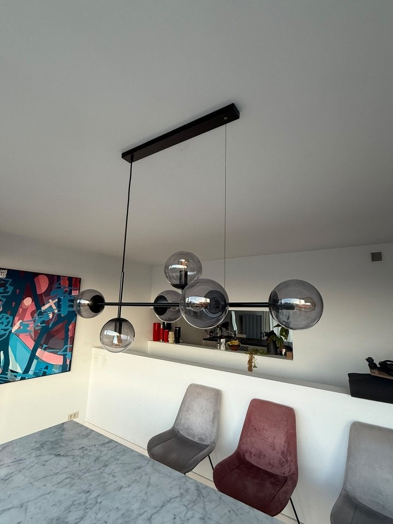 Bolia Orb Horizontal Branch hanglamp – 6 lichtpunten, Ophalen, Zo goed als nieuw, Glas, Design, Modern