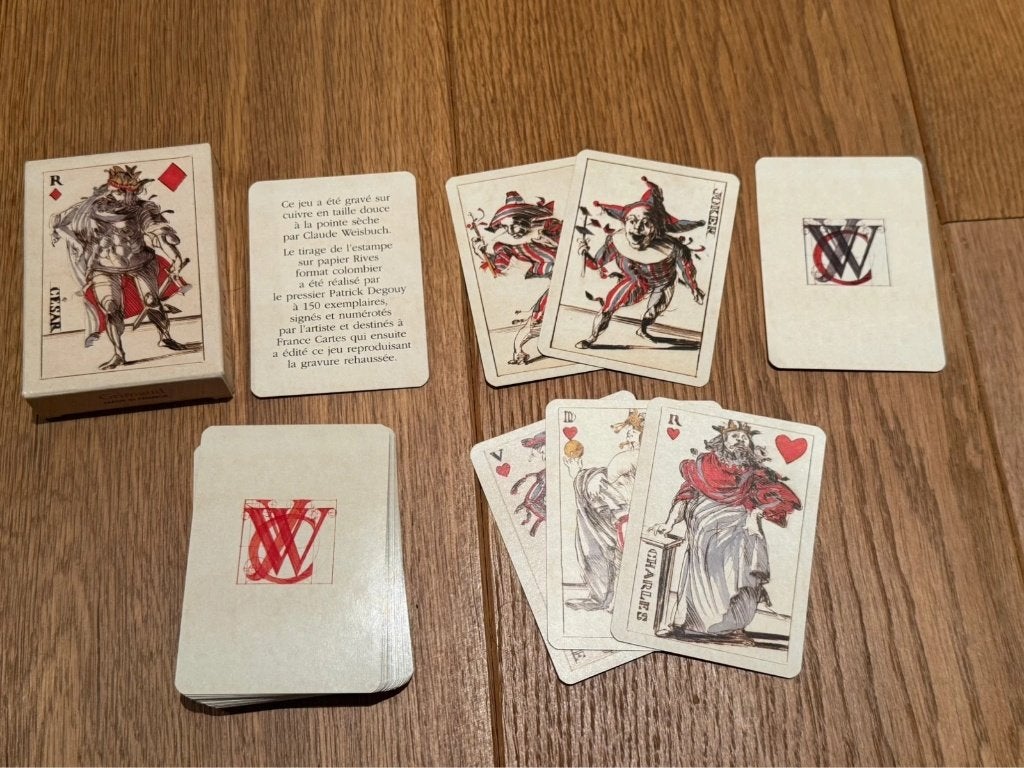 Kunstkaartspel Claude Weisbuch droge naald France Cartes, Ophalen of Verzenden, Zo goed als nieuw, Speelkaart(en)