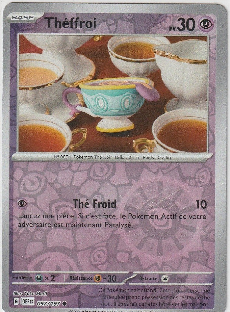 carte pokémon théffroi commune holo reverse, Enlèvement ou Envoi, Comme neuf