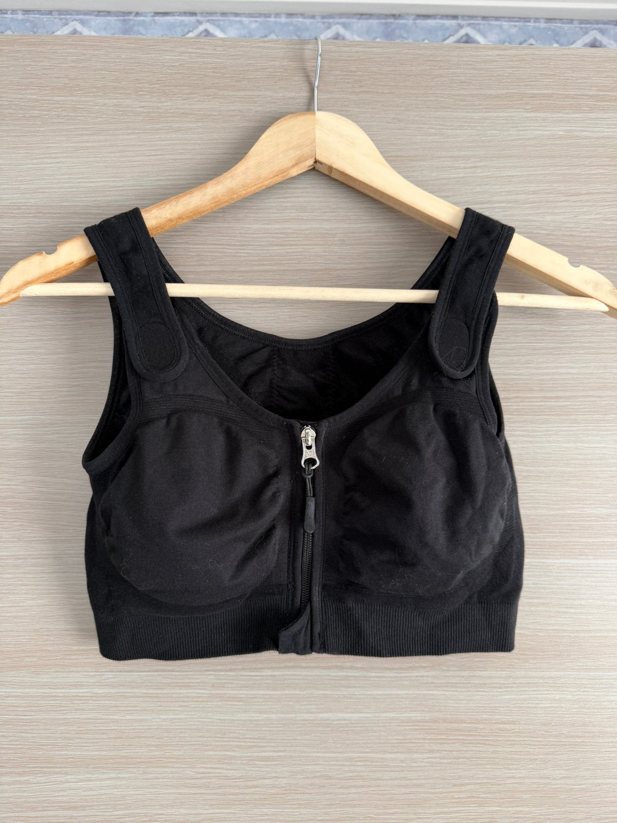 Amoena Leyla ZIP postoperatieve compressie BH in zwart S & L, Ophalen, Zwart, BH