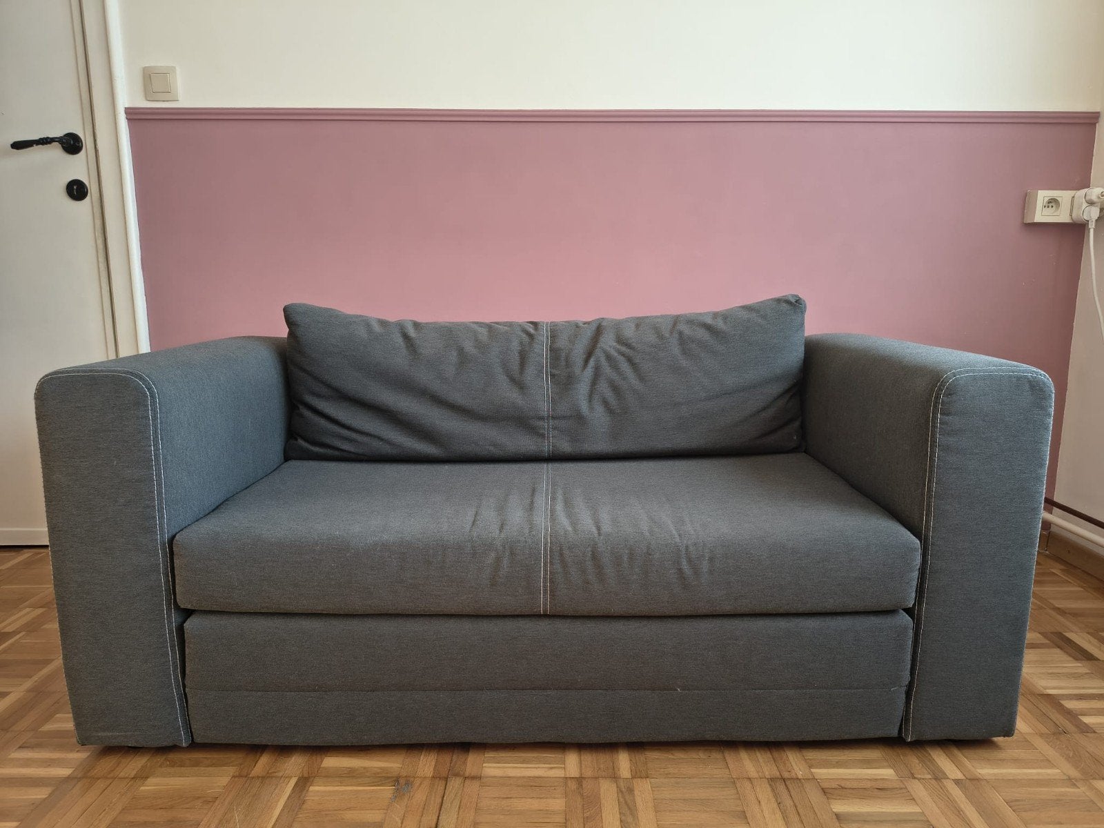 Slaapzetel Askeby, Ophalen, 190 cm of minder, Zo goed als nieuw, Grijs