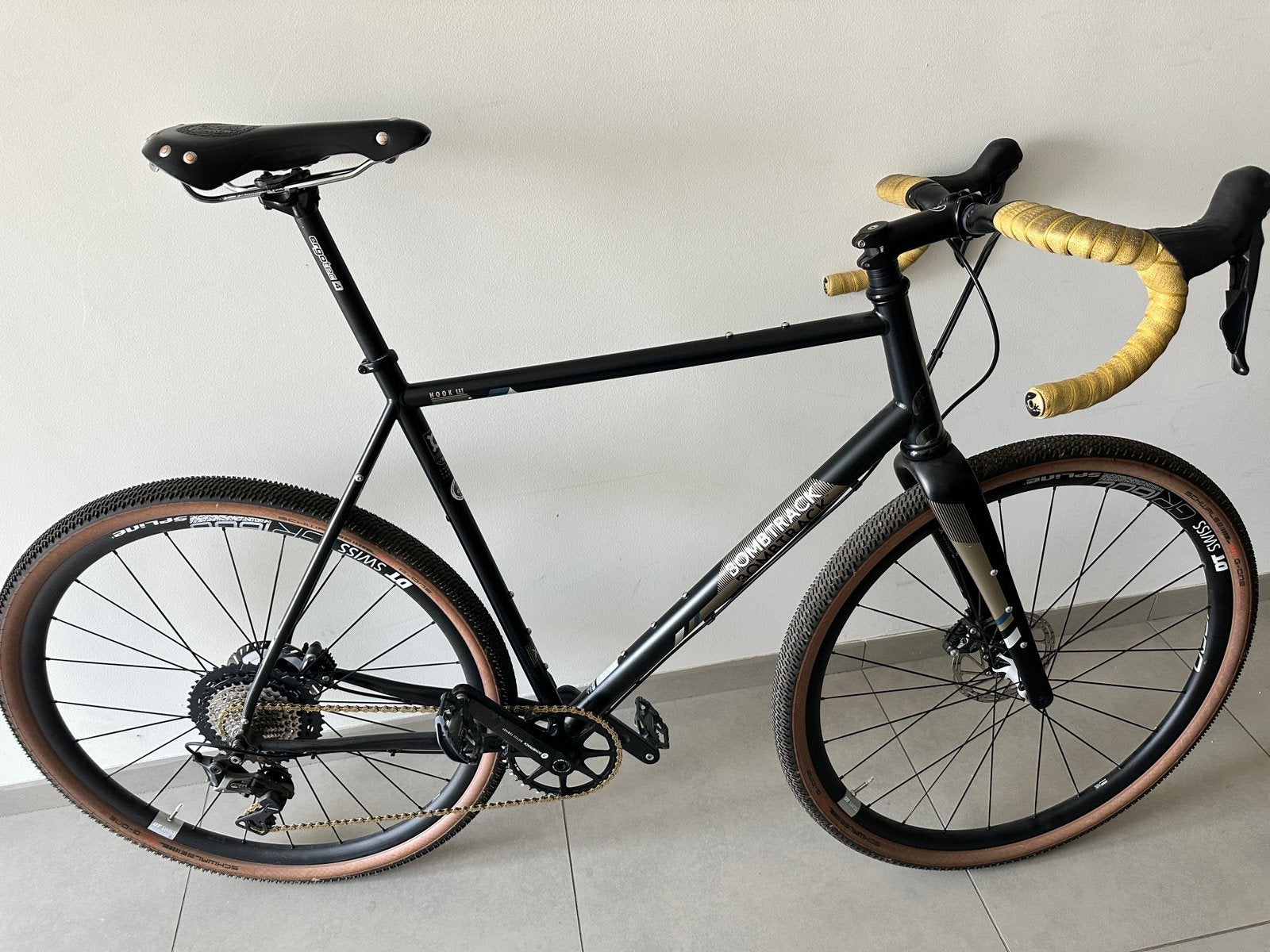 Gravelbike maat xl - staal en carbon - top afmontage, 28 inch, Heren, Zo goed als nieuw, 61 tot 65 cm