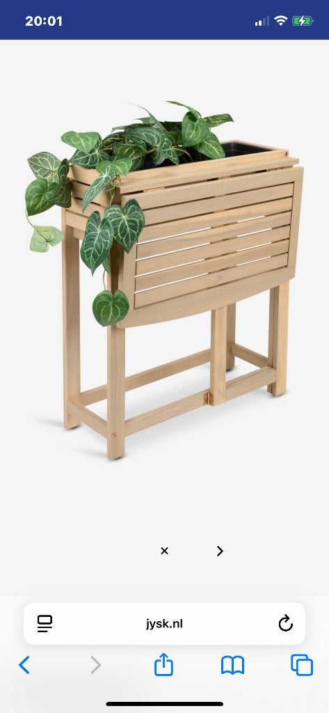 Tafeltje balkon, Ophalen, Nieuw