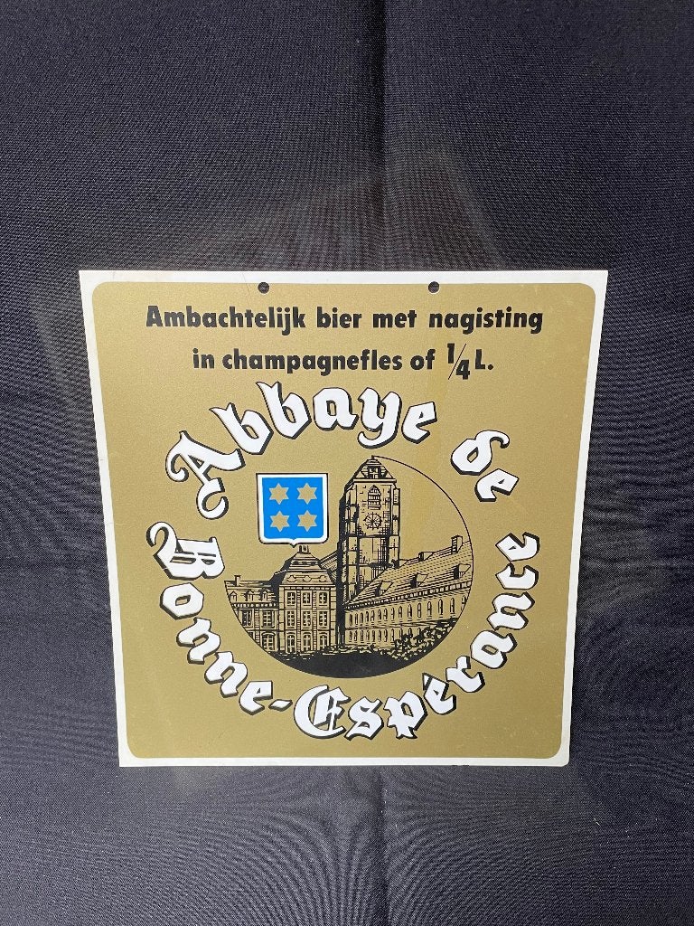 Panneau publicitaire de l'abbaye de Bonne-Espérante, Enlèvement, Utilisé, Panneau, Plaque ou Plaquette publicitaire, Autres marques
