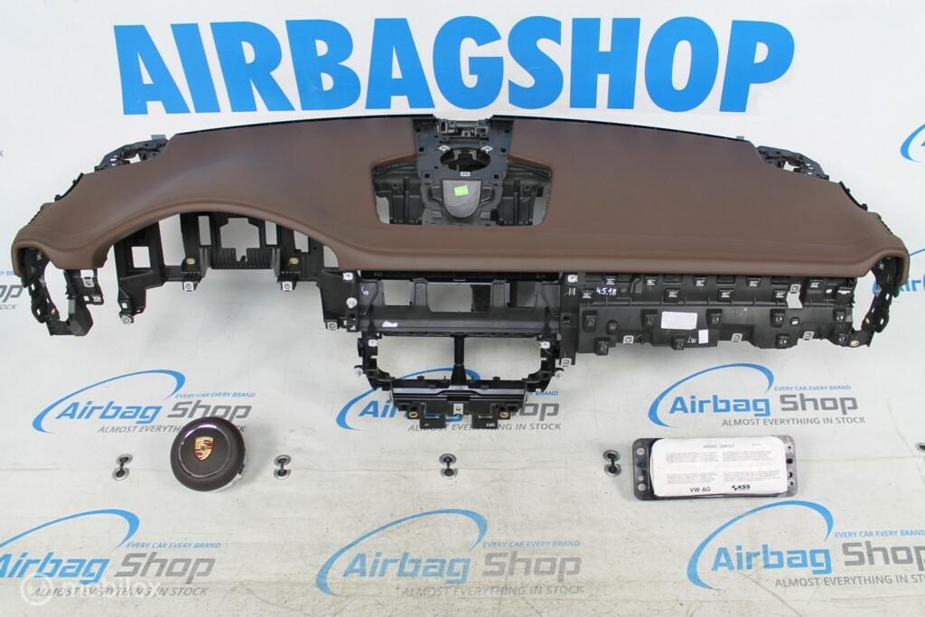 Airbag kit Tableau de bord cuir brun Porsche Cayenne, Autos : Pièces & Accessoires, Tableau de bord & Interrupteurs, Enlèvement ou Envoi