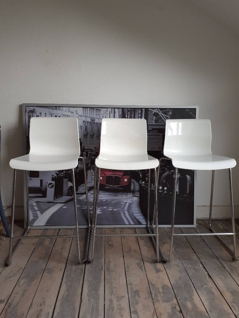 UCCLE 1, 2 ou 3 tabourets Ikea Glenn (pied esprit vintage), 3 tabourets, Synthétique, Enlèvement, Utilisé