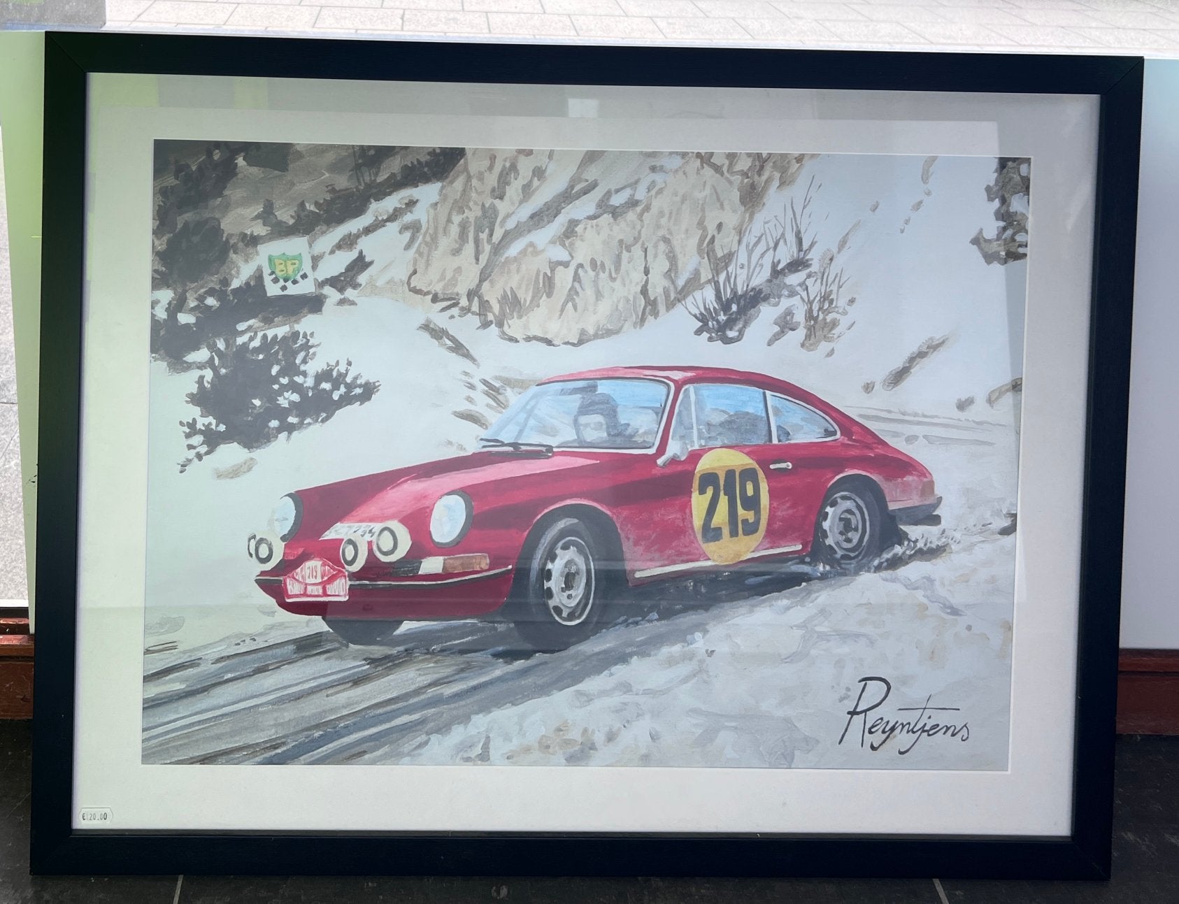 Porsche print met kader - Reyntjens, Ophalen, 50 – 75, Oorspronkelijke maker, Nieuw