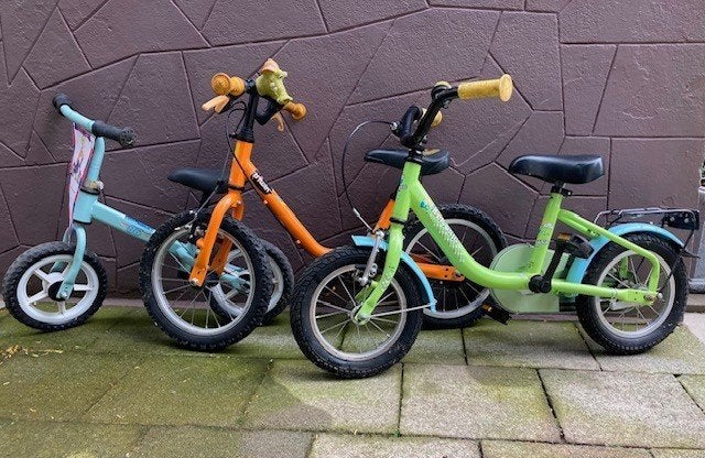 3 kinderfietsen, Ophalen, Gebruikt