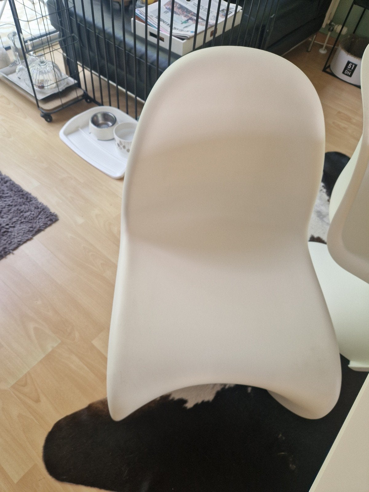 Vitra panton eet tafel stoelen, Ophalen, 100 tot 150 cm, Zo goed als nieuw, 150 tot 200 cm