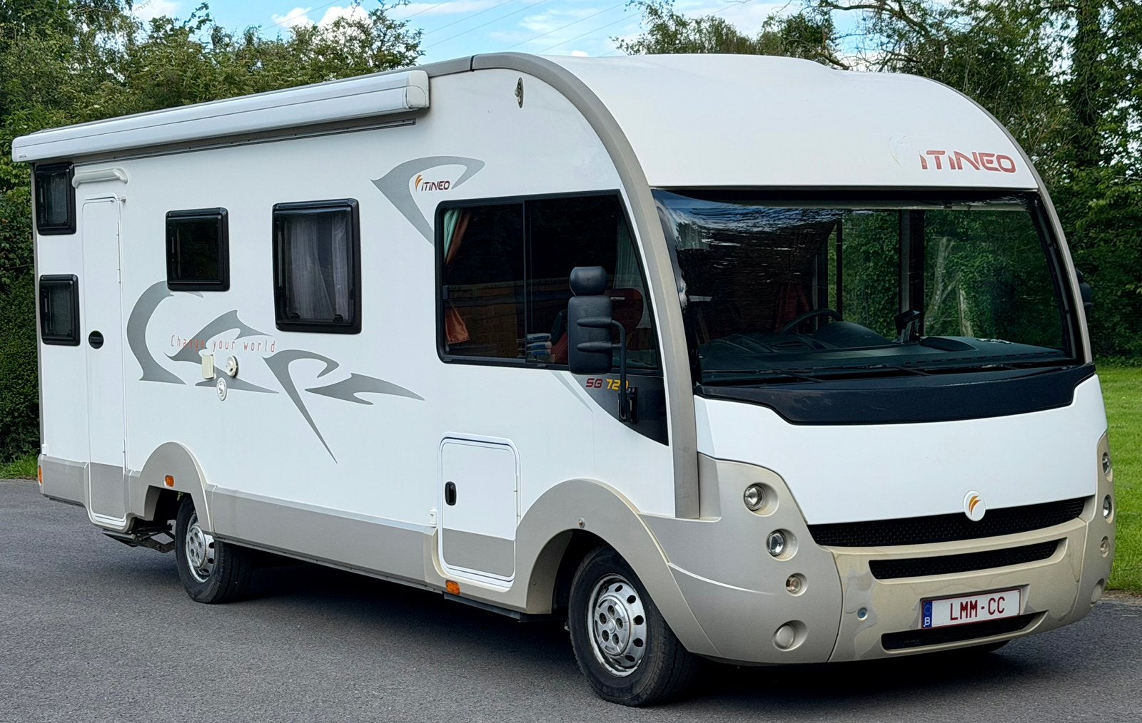 CAMPING-CAR ITINEO SB720, Luifel, Fiat, Bedrijf, Koelkast