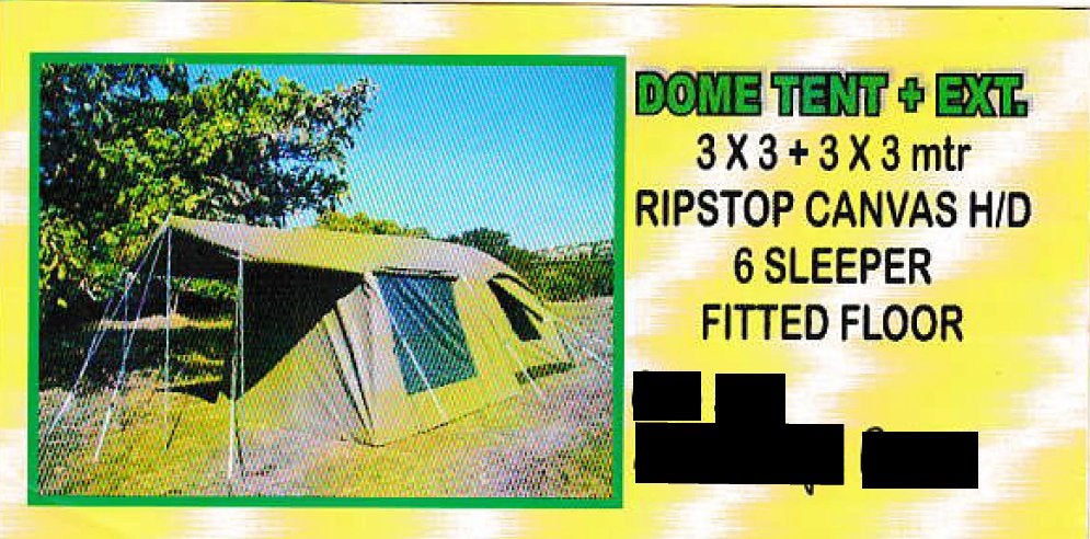 Waterdichte stevige canvas 6-pers tent-gezinstent, Ophalen, Zo goed als nieuw, Tot en met 6