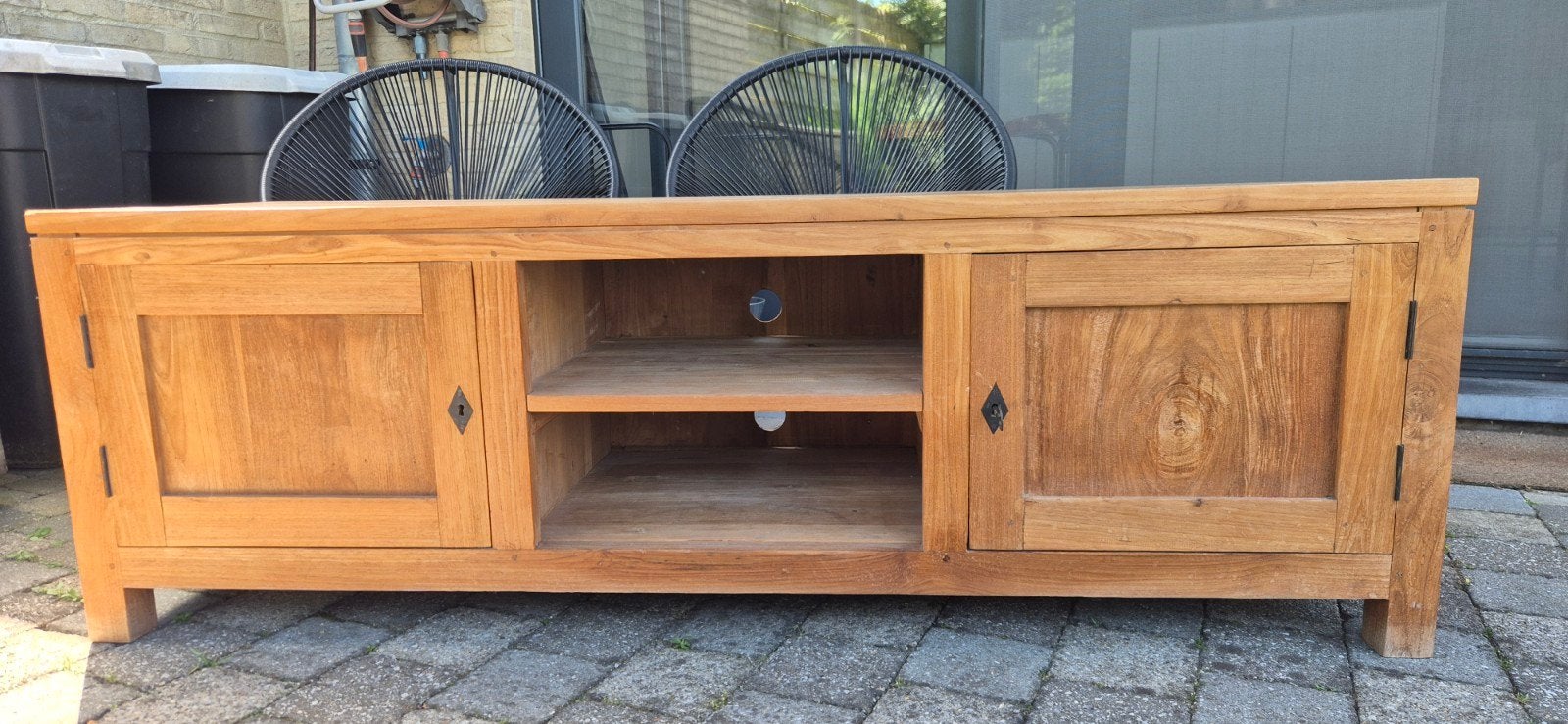 Tv kast teak, Huis en Inrichting, Kasten |Televisiemeubels, Ophalen