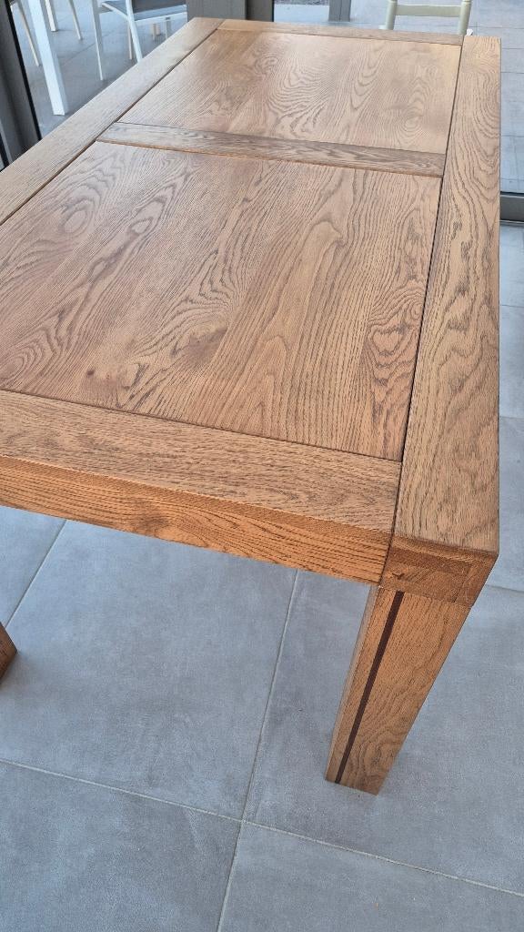 eetkamertafel, Huis en Inrichting, Ophalen, Zo goed als nieuw, Rechthoekig, Eikenhout