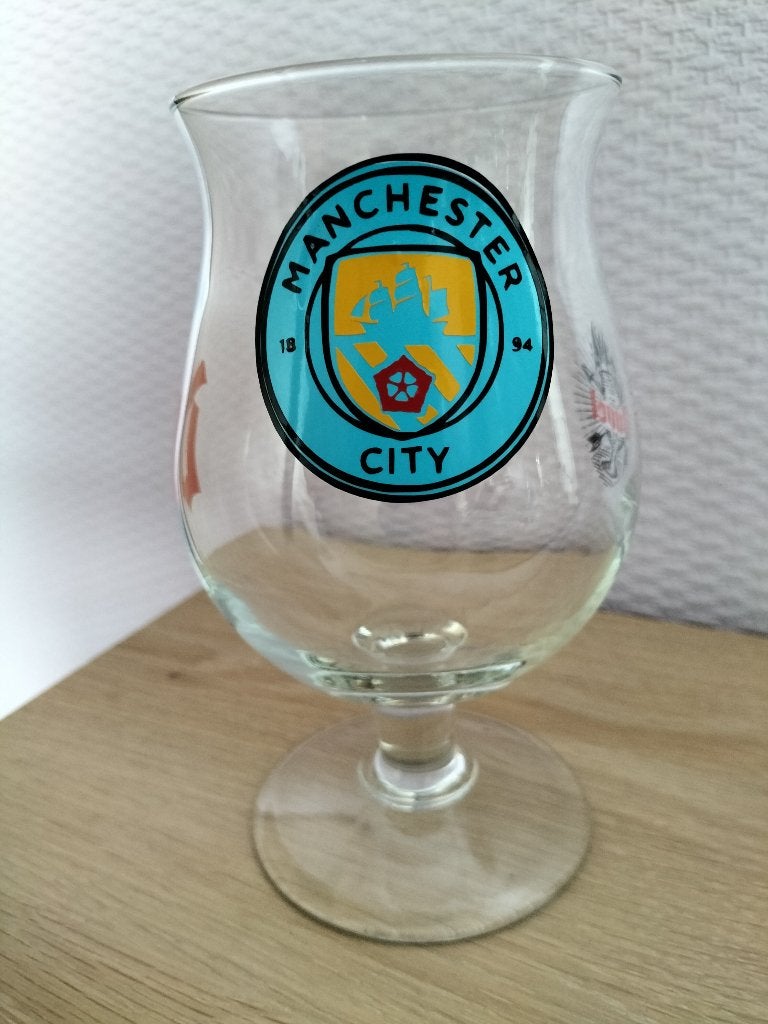 Duvelglas. Manchester city, Ophalen of Verzenden, Nieuw, Glas of Glazen, Duvel