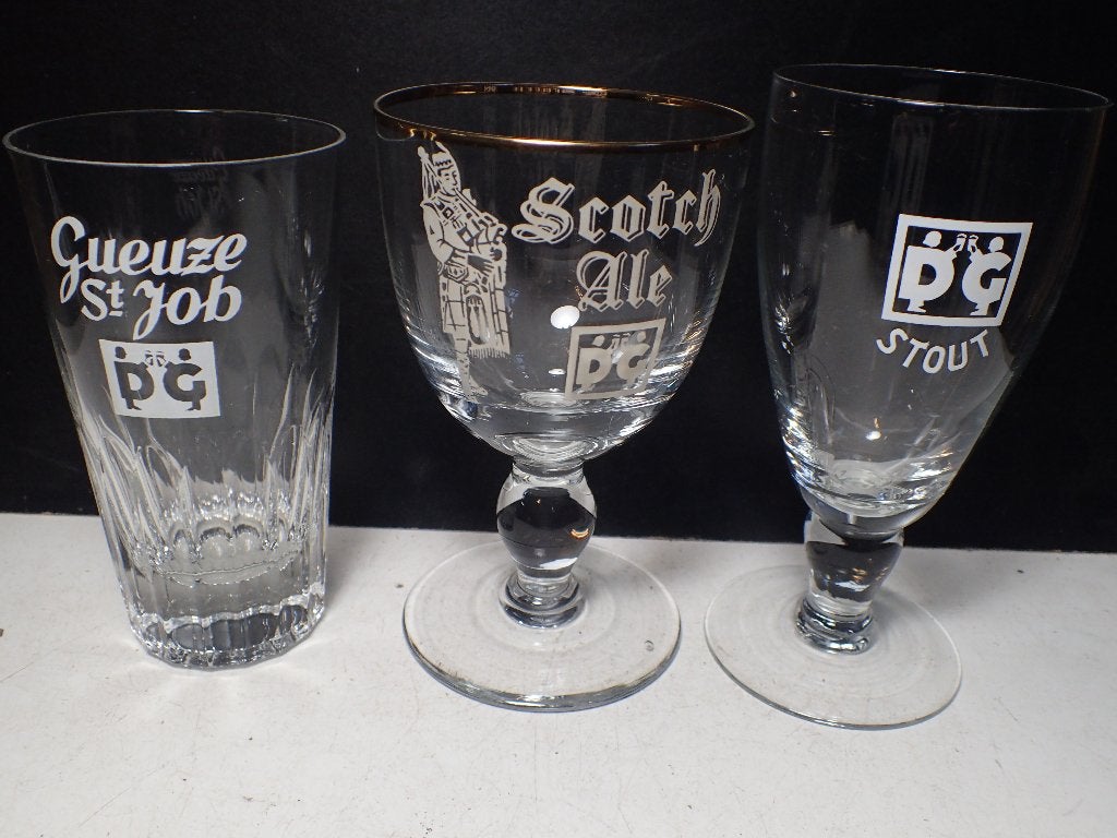3 bierglazen De Gheest Aalst, Enlèvement ou Envoi, Utilisé, Ustensile