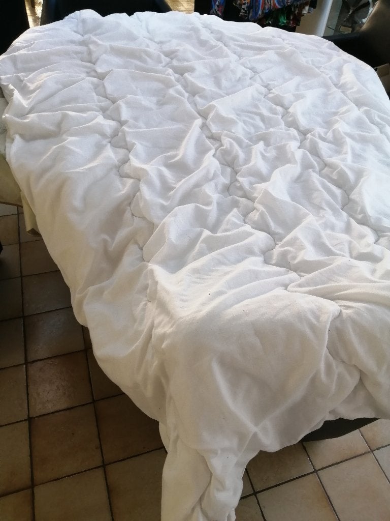 1 persoons dekbed, Eenpersoons, Wit, Ophalen of Verzenden, Polyester