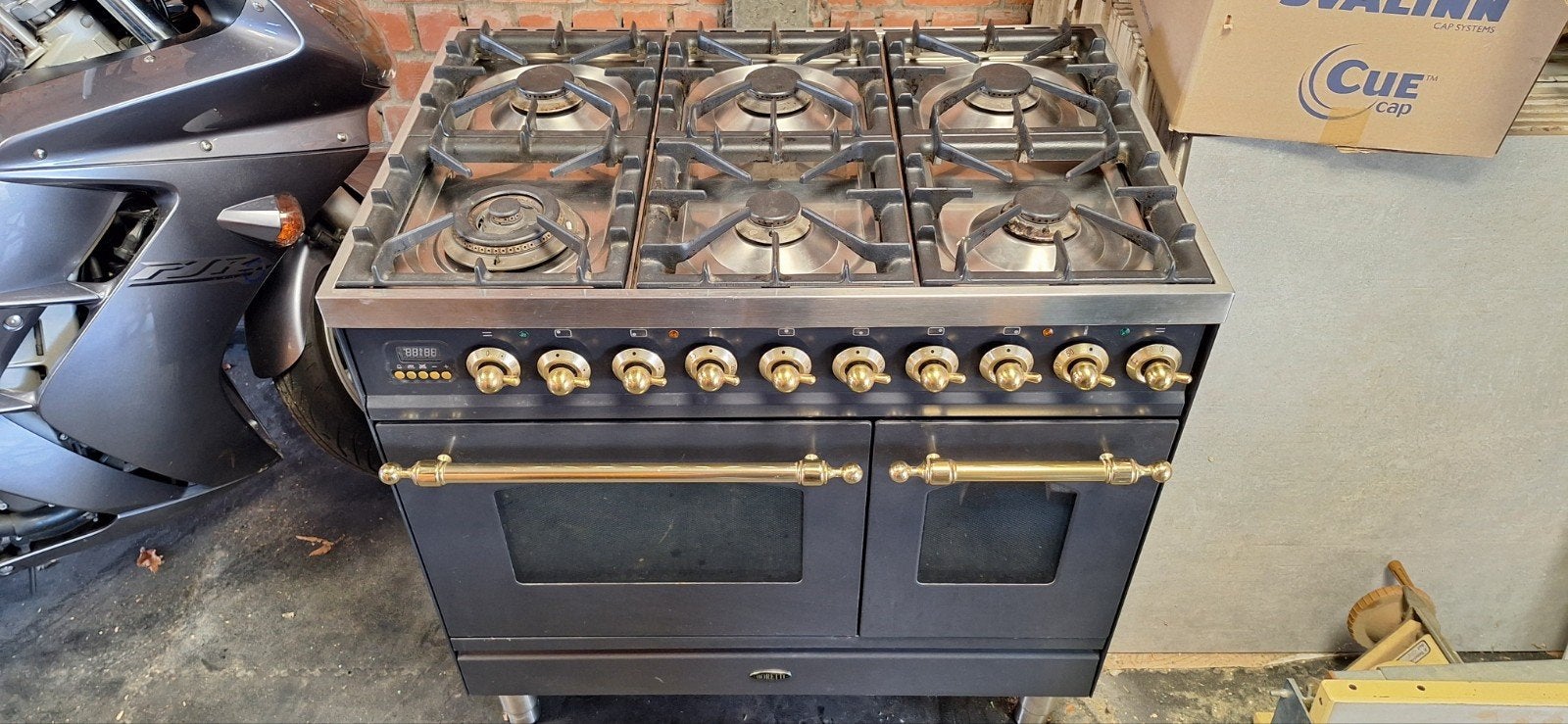 Boretti gasfornuis met 2 ovens., Elektronische apparatuur, Zo goed als nieuw, Inbouw, Gas, 5 kookzones of meer