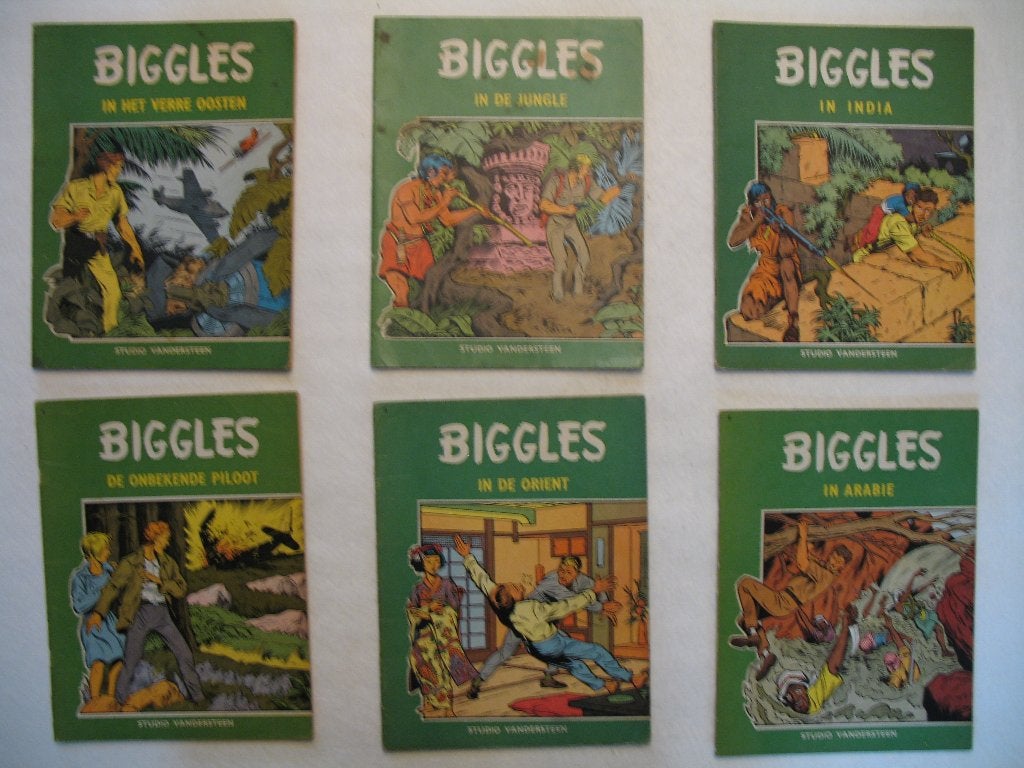 Biggles, 1ste druk, bijna complete reeks, Studio Vandersteen, Meerdere stripboeken, Ophalen of Verzenden