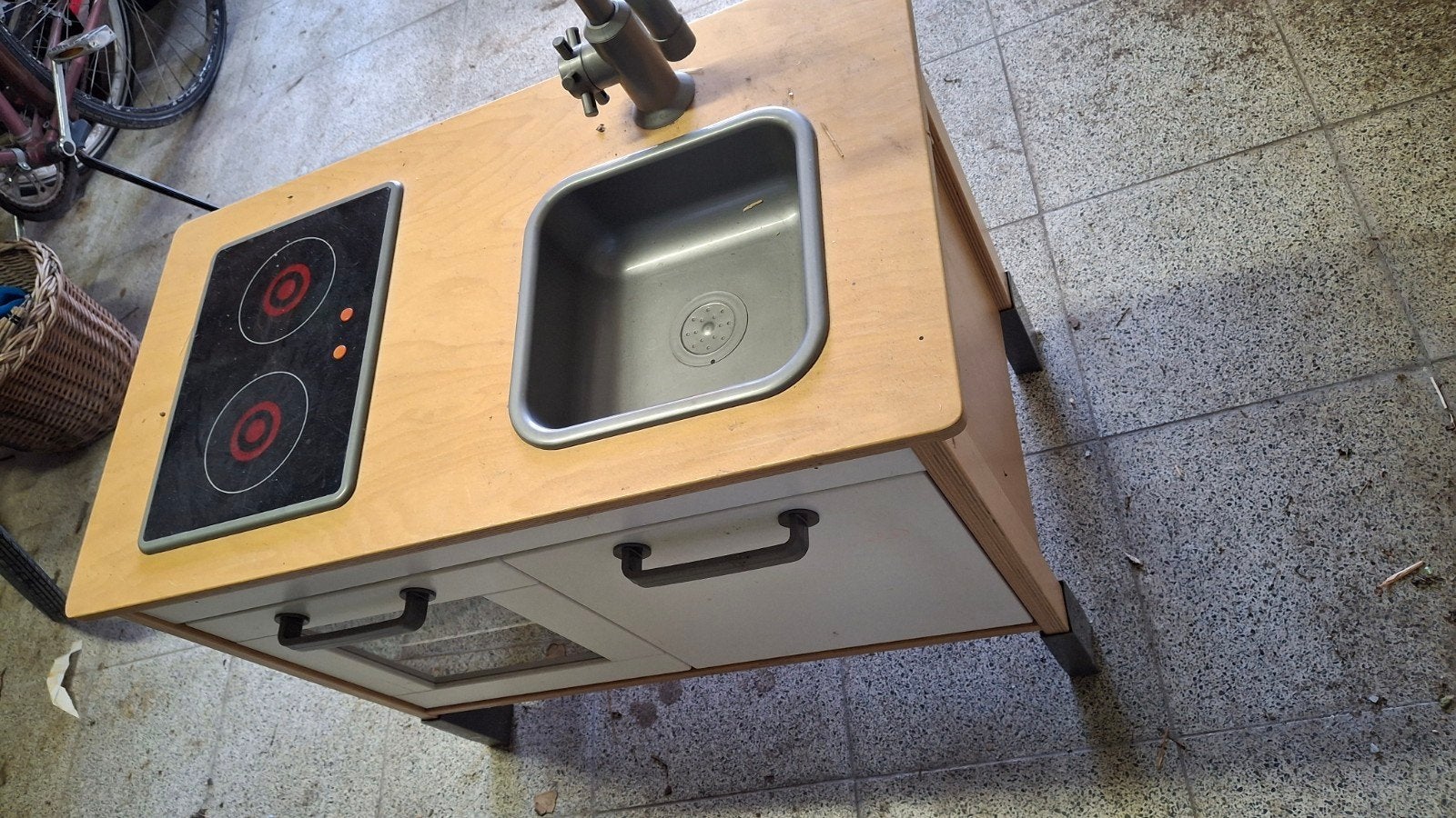 leuk speelkeukentje in hout, Enlèvement, Utilisé, Bois, Jouer à la cuisine
