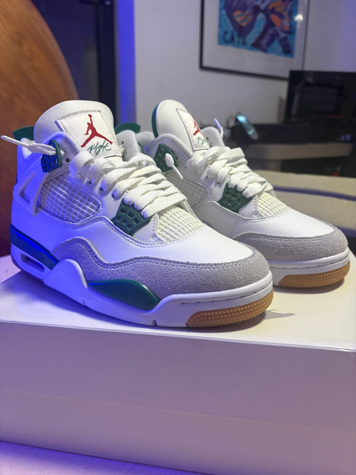 Jordan 4 sb pine green, Kleding | Heren, Ophalen, Wit, Nieuw, Sneakers