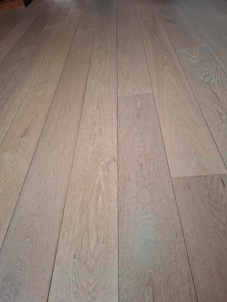 Eiken parket meerlagig - stevige massieve toplaag (5mm), Enlèvement, Parquet