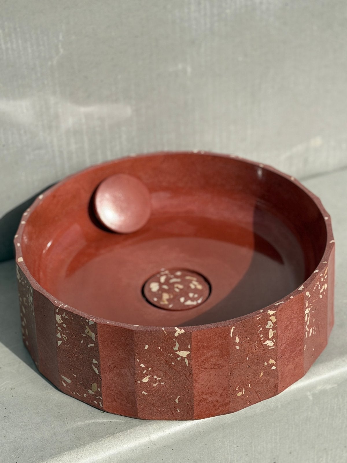 Lavabo/évier en terrazzo rouge, Enlèvement ou Envoi, Neuf