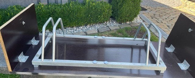 Fietsrek voor 2 fietsen voor op een aanhanger te plaatsen, Ophalen, Zo goed als nieuw