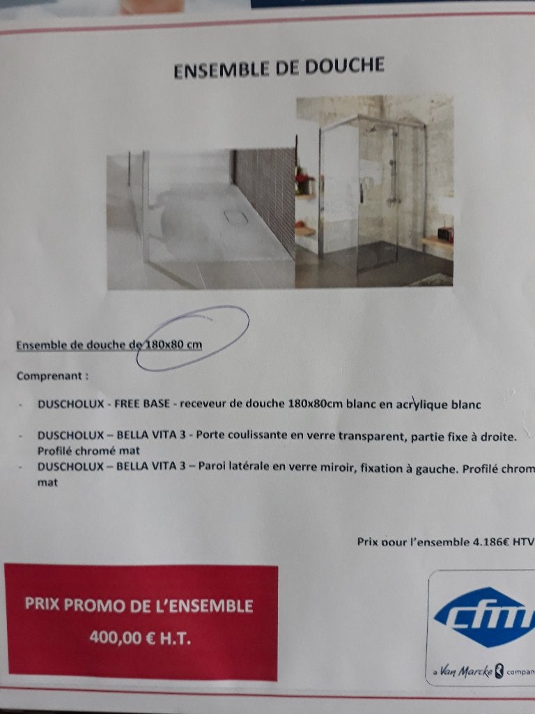 Douchewand Duscholux Bella Vita 3, Huis en Inrichting, Ophalen