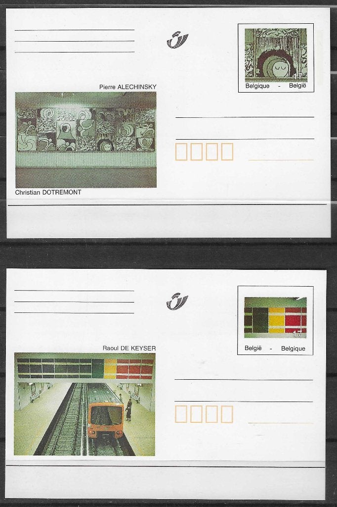 België OPC BK66-67 Kunstwerken Brusselse Metro **, Ophalen of Verzenden, Postfris